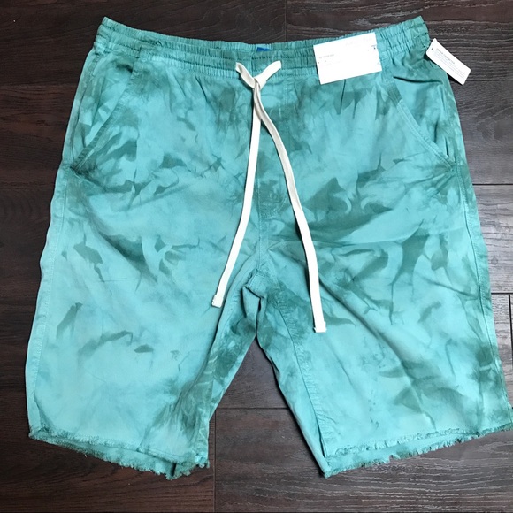 tie dye jogger shorts